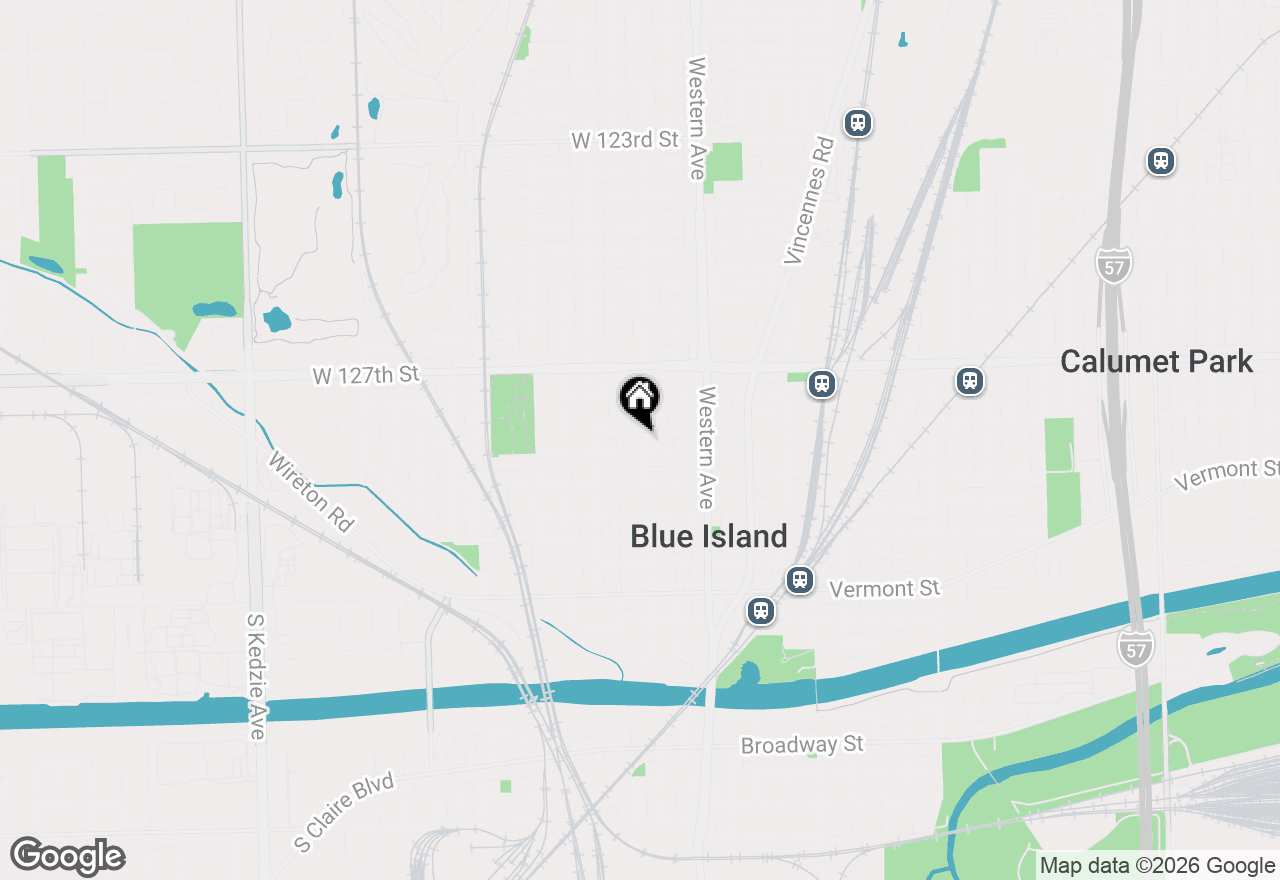 Map of 12814 Greenwood Avenue, Blue Island, IL 60406