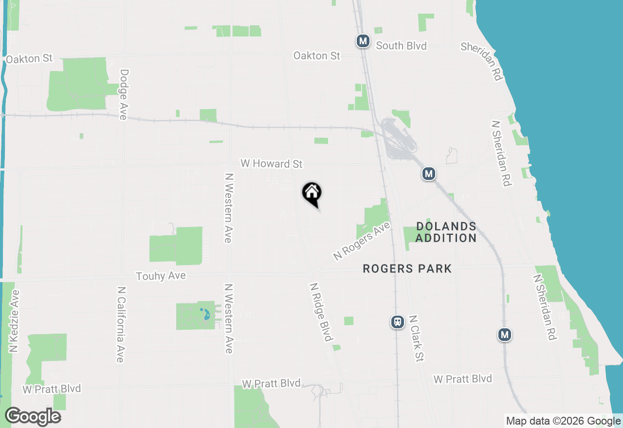 Map of 7411 N Hoyne Avenue #3, Chicago, IL 60645