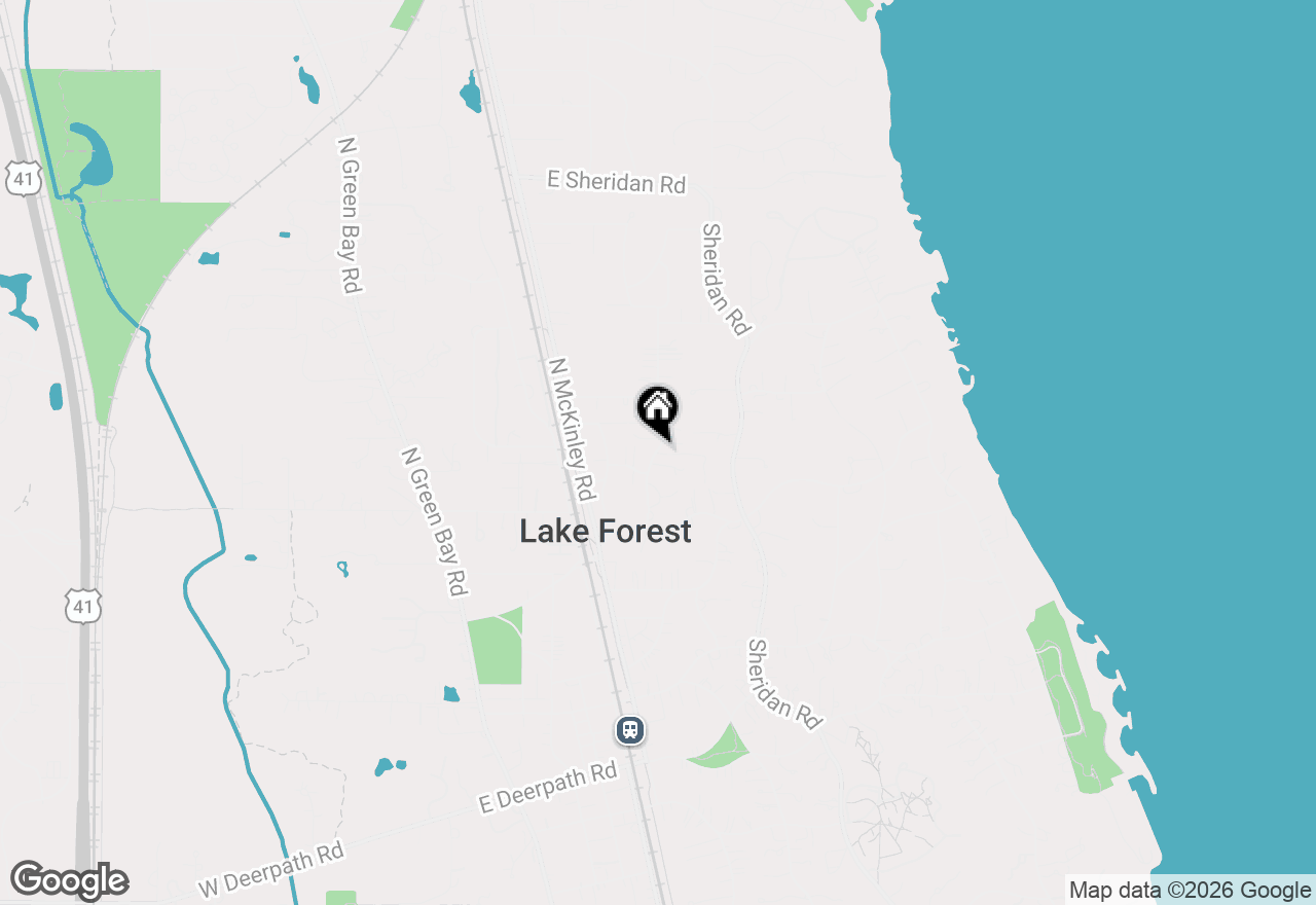 Map of 1177 Edgewood Road, Lake Forest, IL 60045