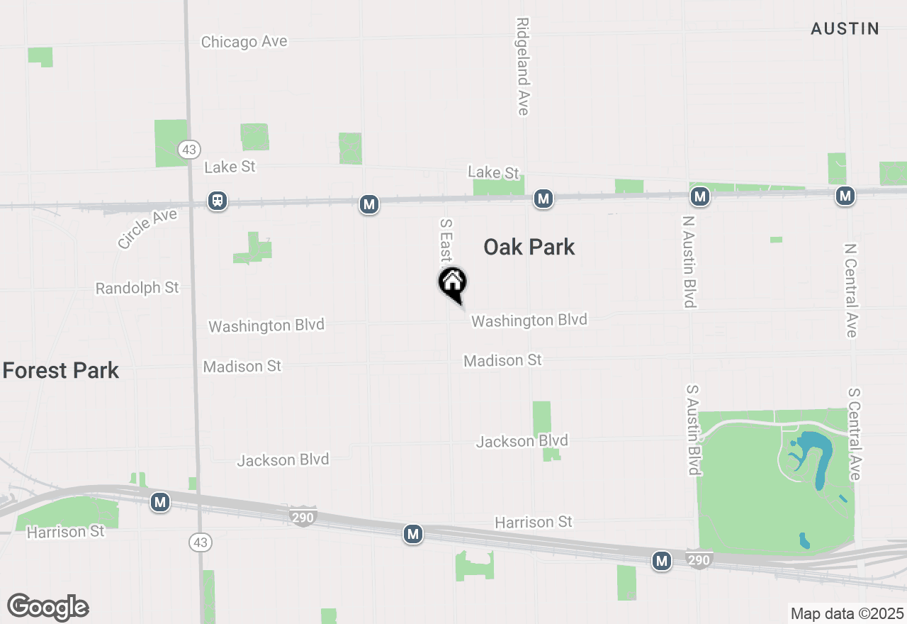 Map of 338 S East Avenue #3S, Oak Park, IL 60302