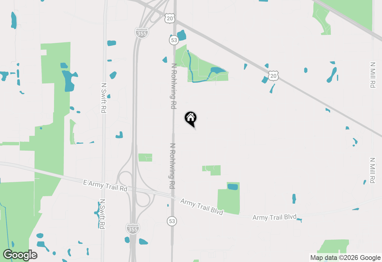 Map of 1760 W Whispering Court, Addison, IL 60101
