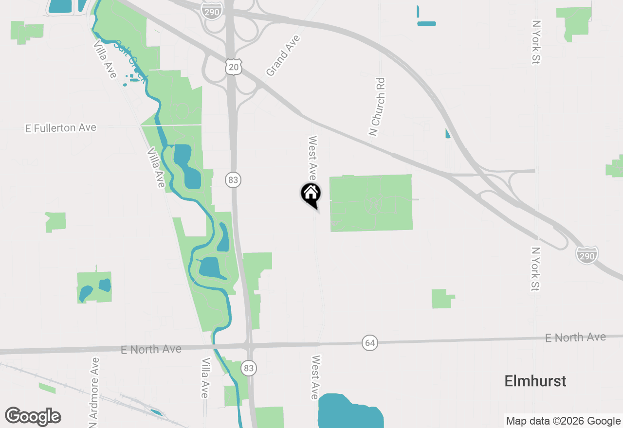 Map of 538 N West Avenue, Elmhurst, IL 60126