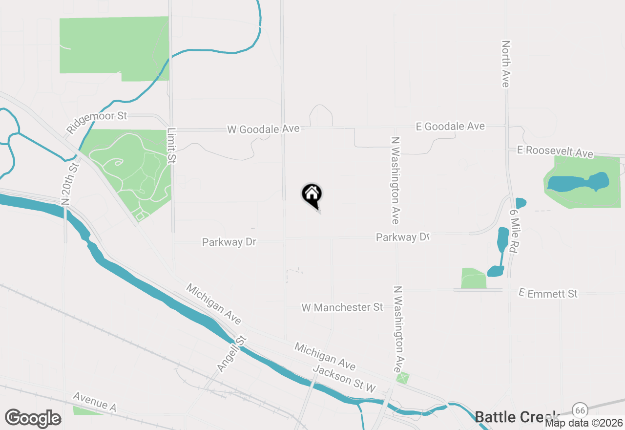 Map of 162 W Helen M Montgomery Avenue, Battle Creek, MI 49037