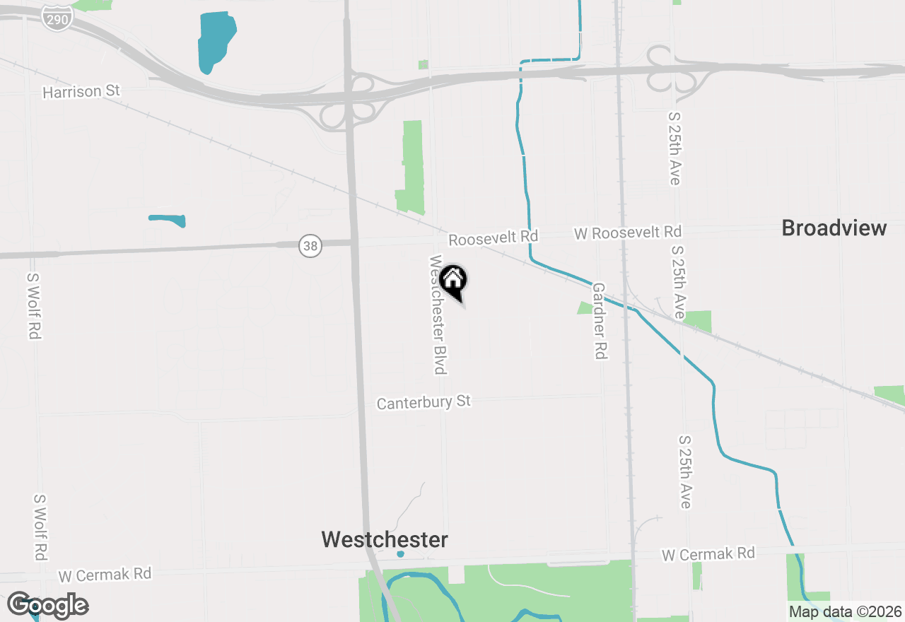 Map of 1348 Hull Avenue, Westchester, IL 60154