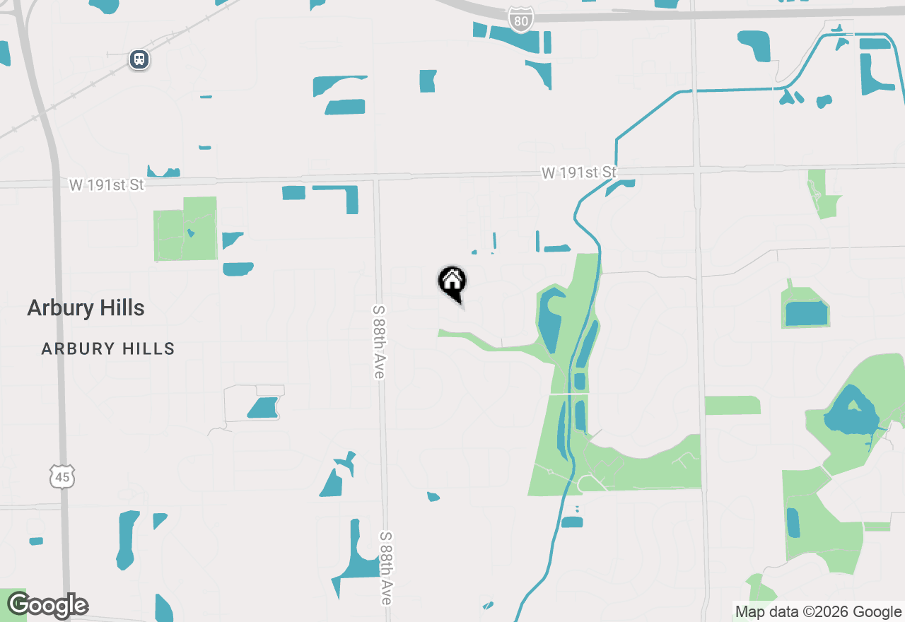 Map of 8614 Bangor Drive, Tinley Park, IL 60487