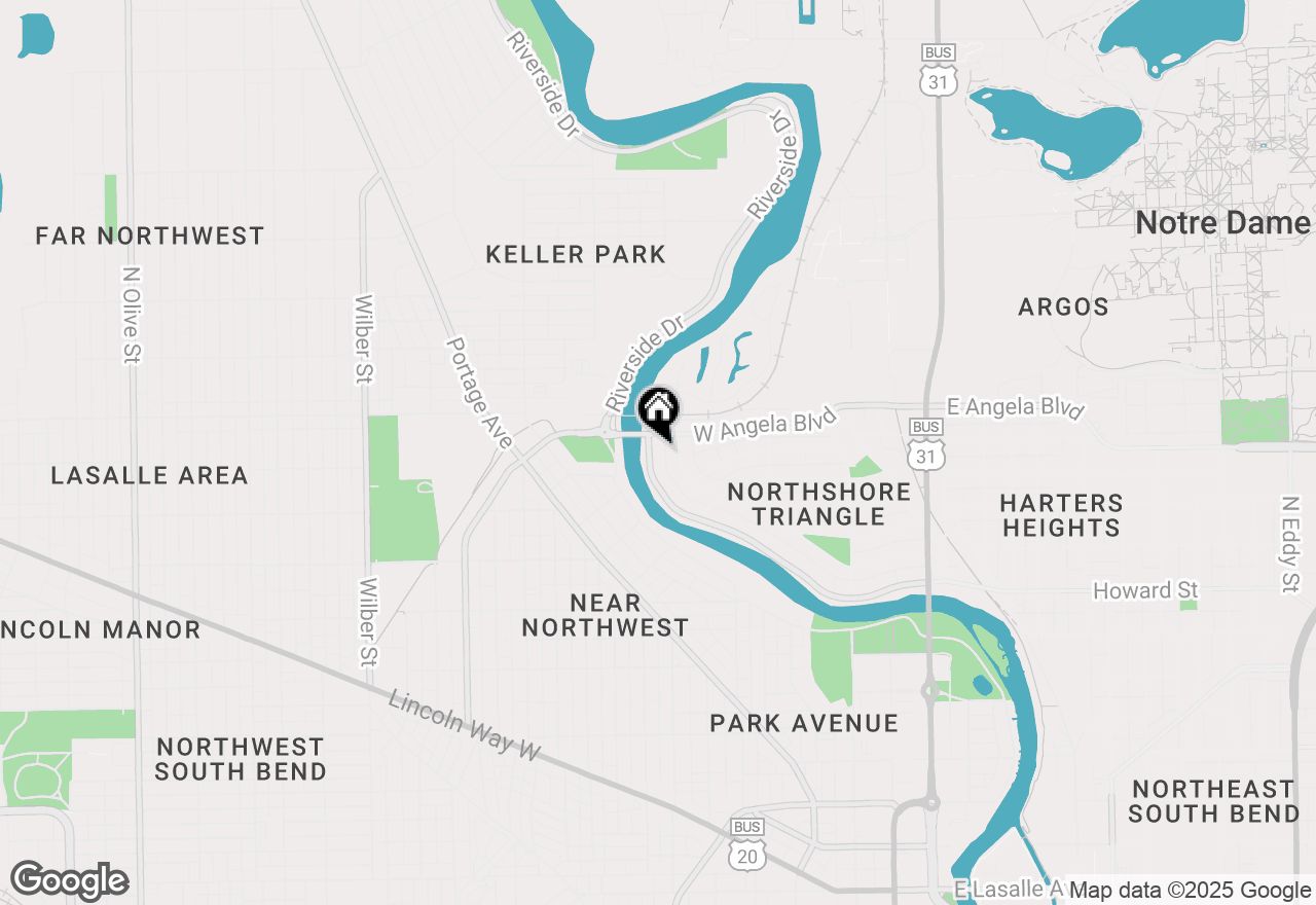 Map of 837 W North Shore Drive, South Bend, IN 46617