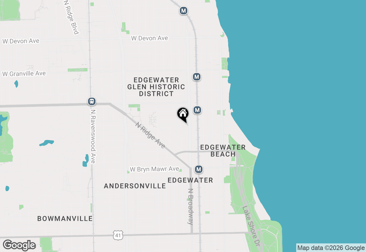 Map of 5847 N Magnolia Avenue #2, Chicago, IL 60660