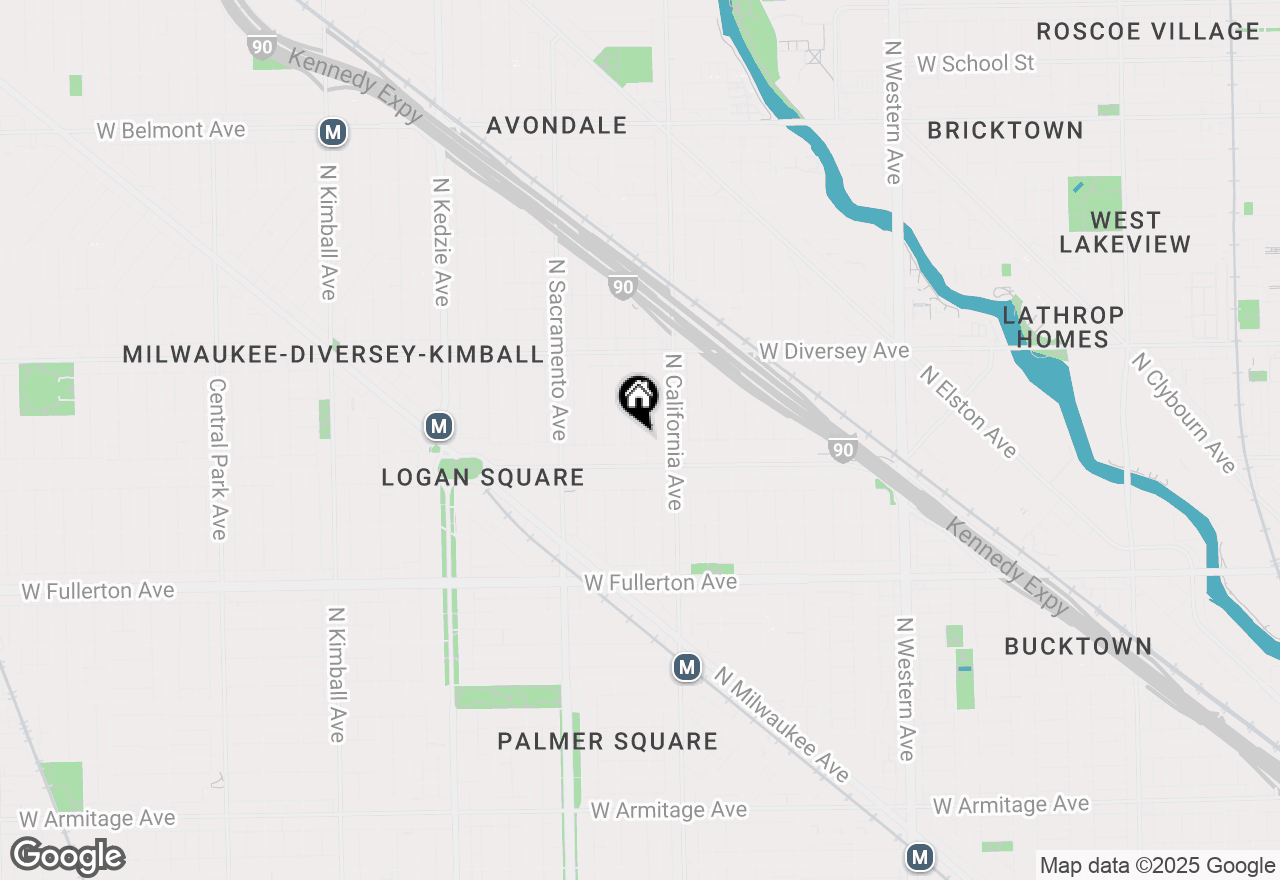 Map of 2618 N Mozart Street #G, Chicago, IL 60647