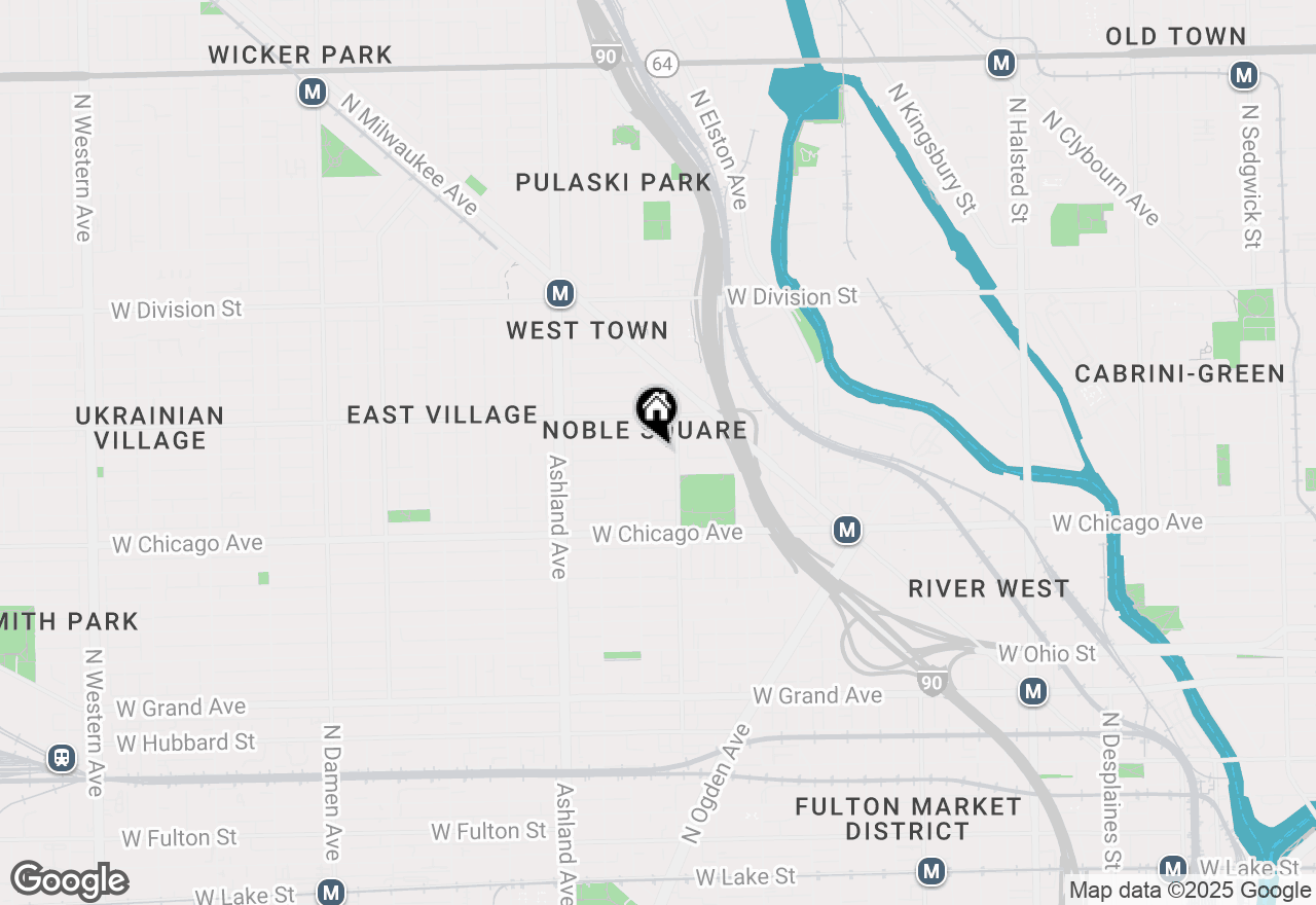 Map of 1421 W Walton Avenue #2W, Chicago, IL 60642