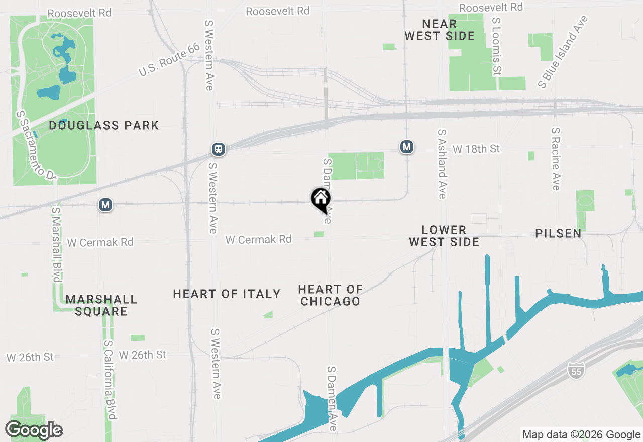 Map of 2012 W 21st Place, Chicago, IL 60608