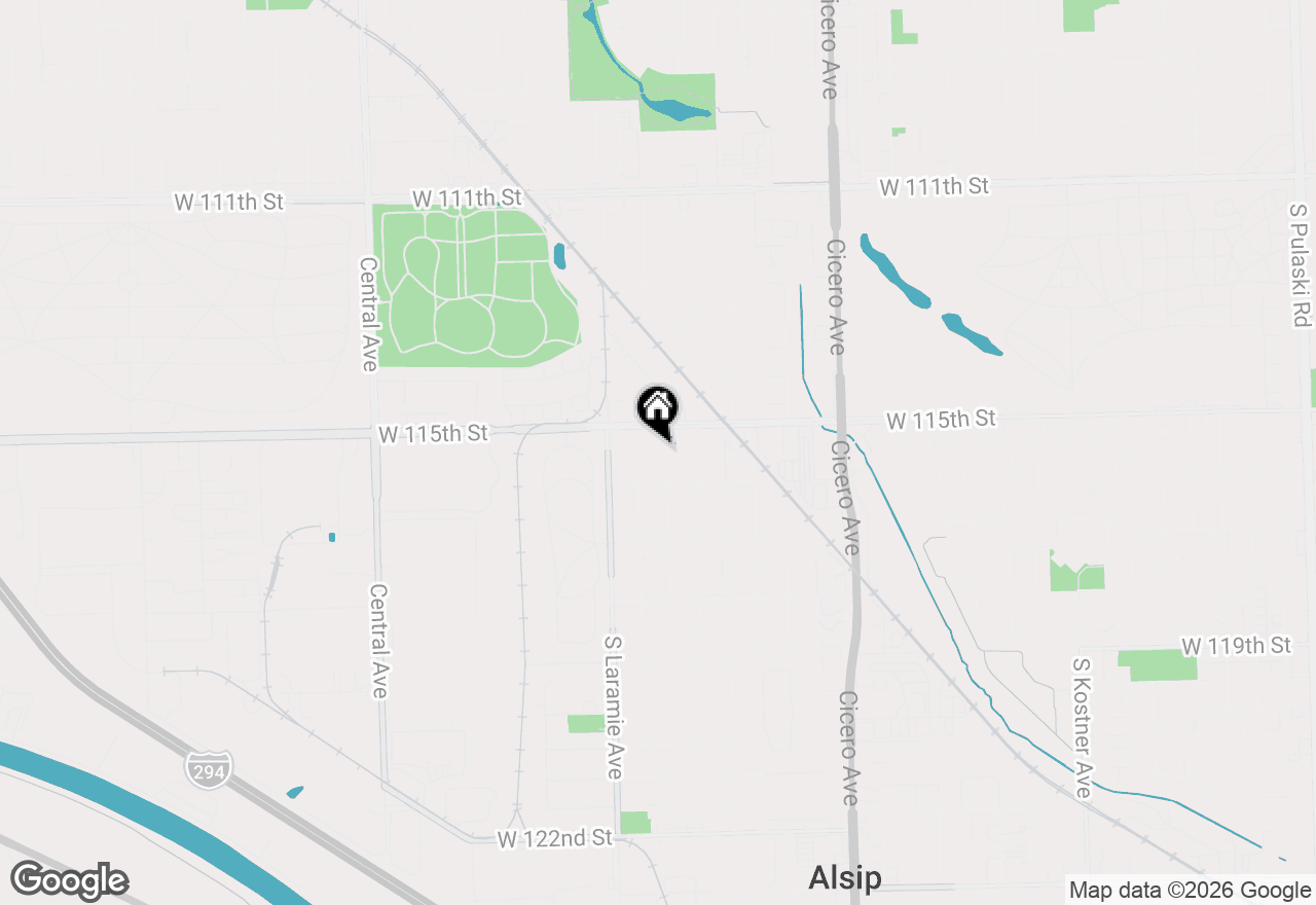 Map of 11520 S Leclaire Avenue, Alsip, IL 60803