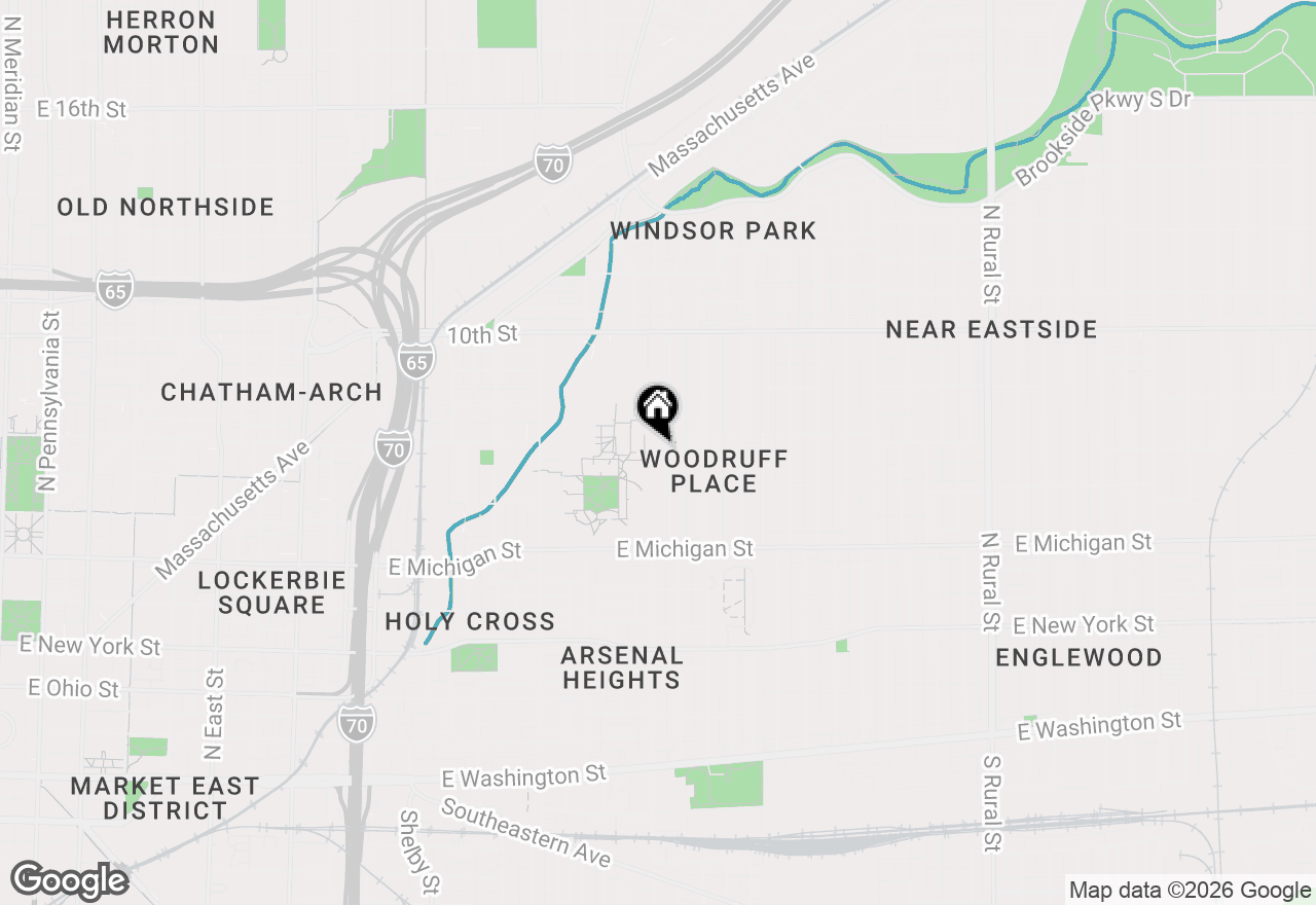 Map of 720 Woodruff Place West Drive, Indianapolis, IN 46201