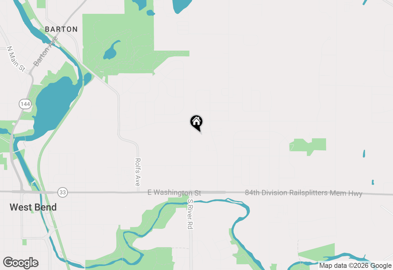 Map of 919 N River Rd, West Bend, WI 53090
