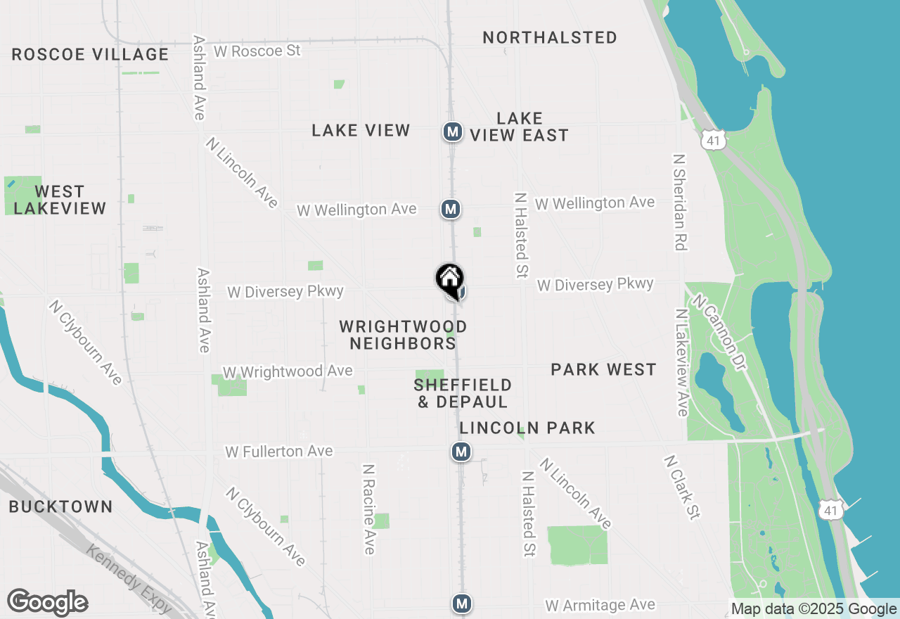 Map of 2729 N Sheffield Avenue #1S, Chicago, IL 60614