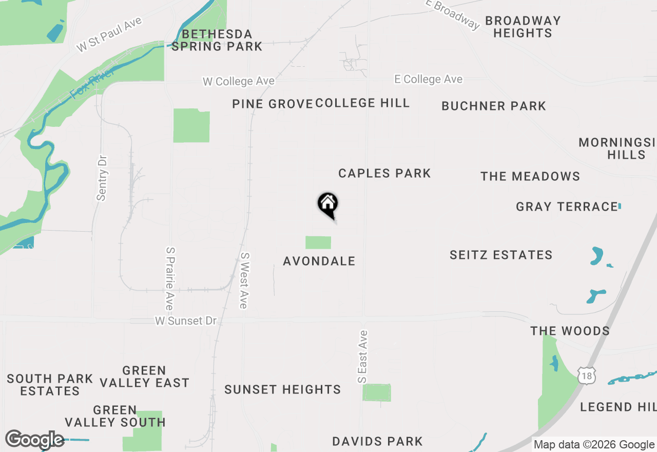 Map of 207 Douglass Ave, Waukesha, WI 53186