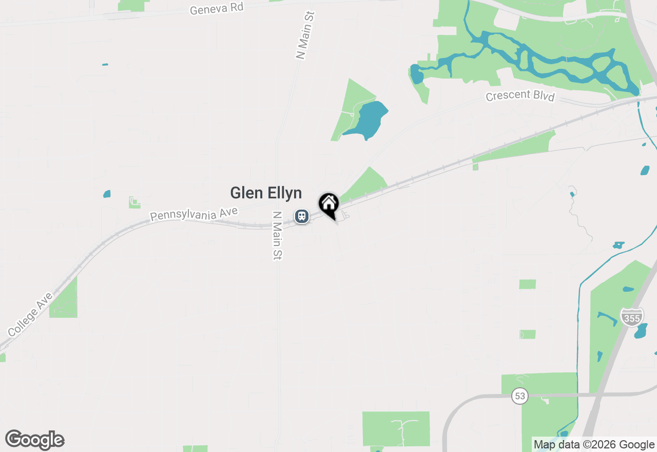 Map of 441 N Park Boulevard #3A, Glen Ellyn, IL 60137