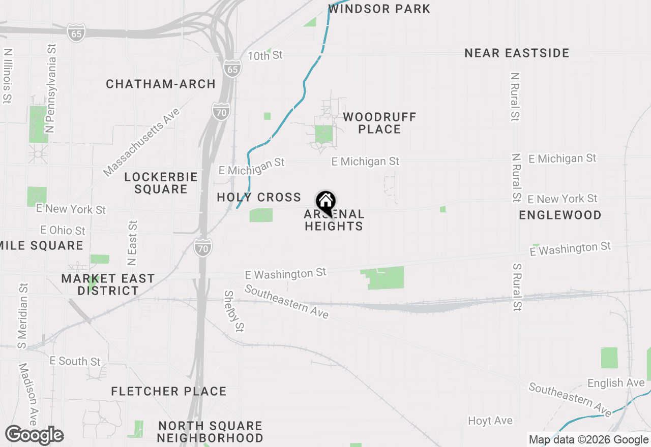 Map of 1521 Marlowe Avenue, Indianapolis, IN 46201