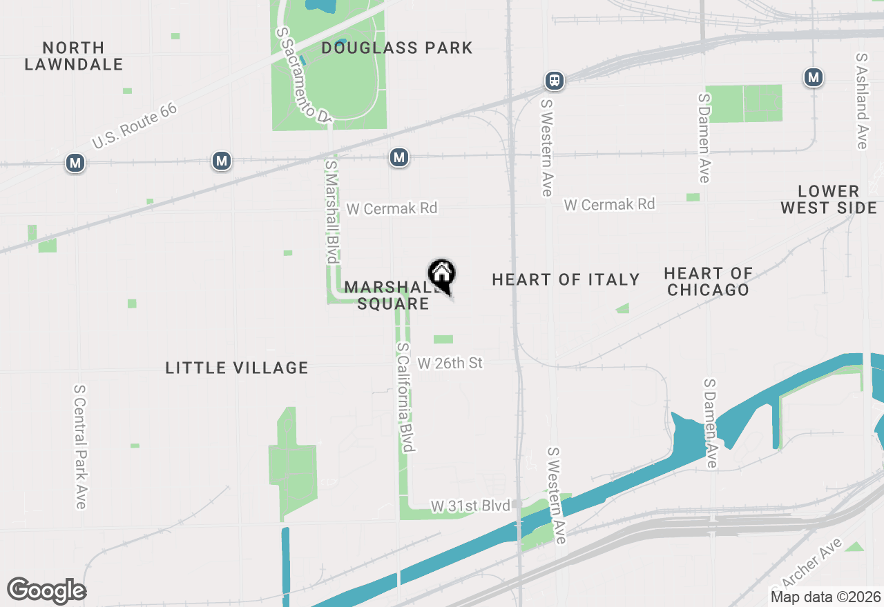 Map of 2647 W 24th Place, Chicago, IL 60608