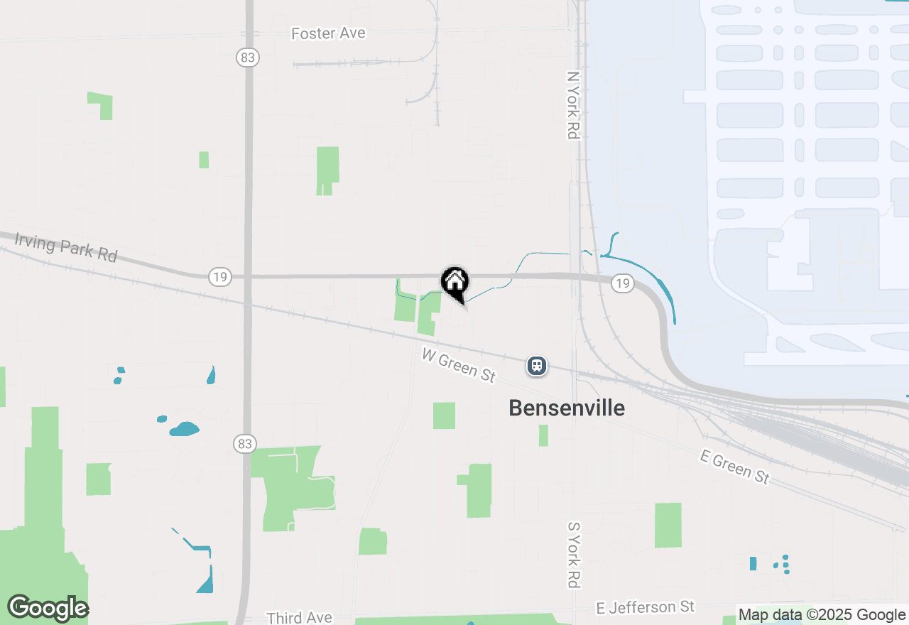 Map of 134 N Cogswell Road, Bensenville, IL 60106
