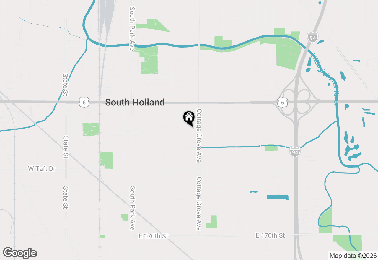 Map of 752 E 164th Street, South Holland, IL 60473