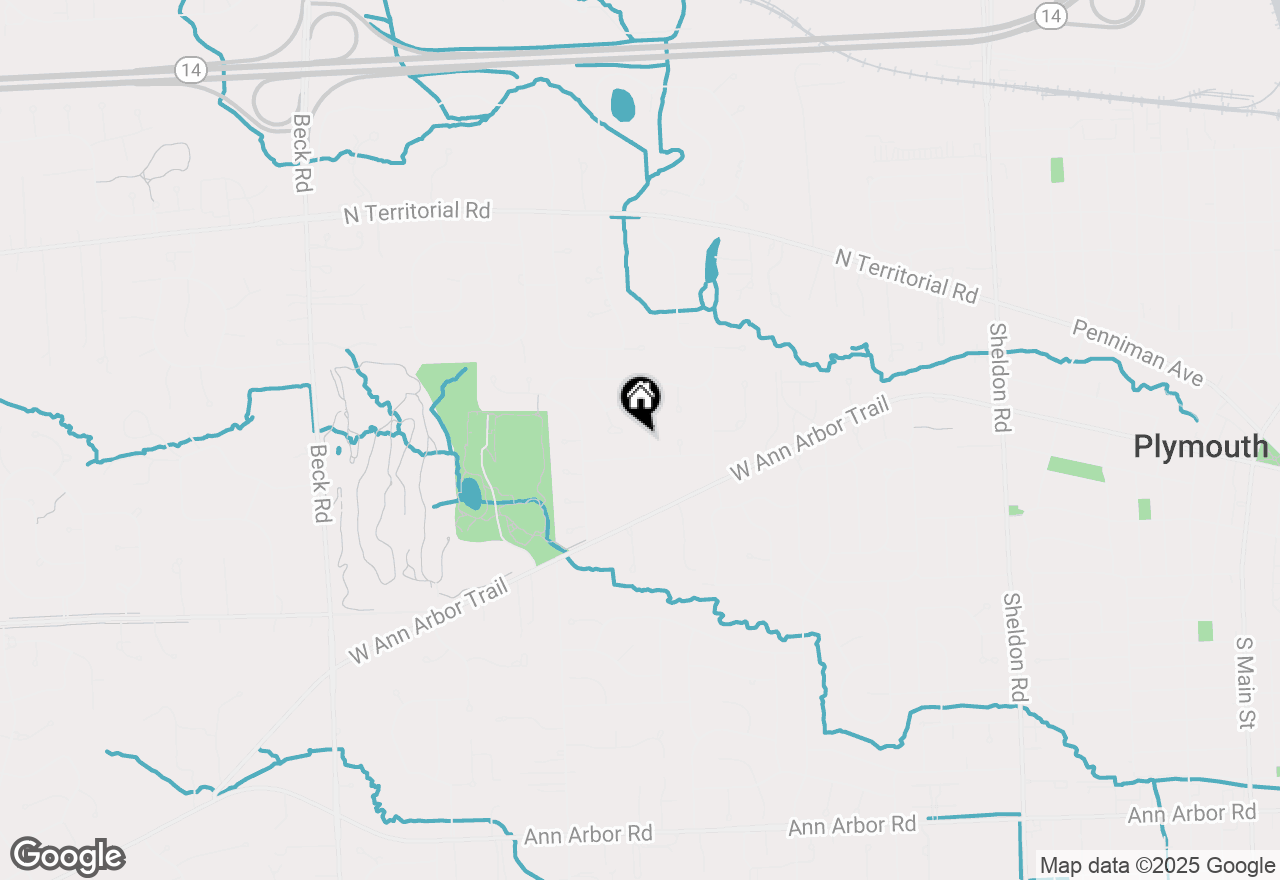 Map of 12231 Hillside Drive, Plymouth, MI 48170