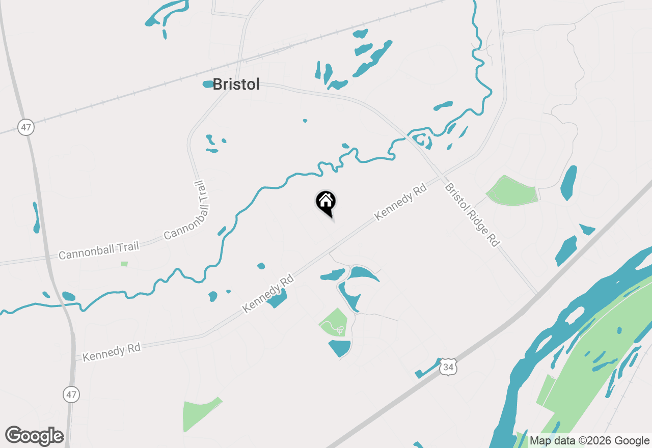 Map of 1402 Ruby Drive, Yorkville, IL 60560