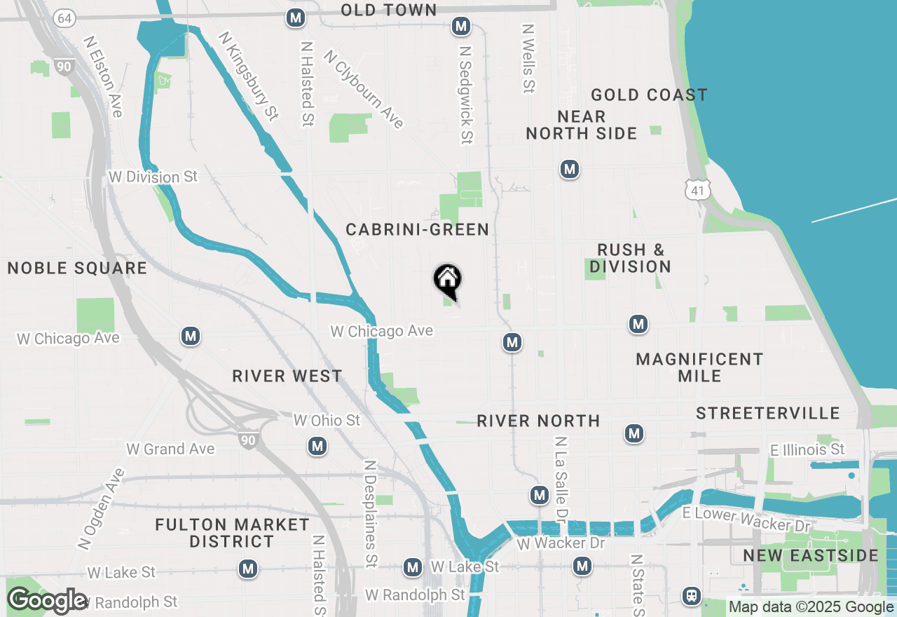 Map of 825 N Hudson Avenue #3D, Chicago, IL 60610