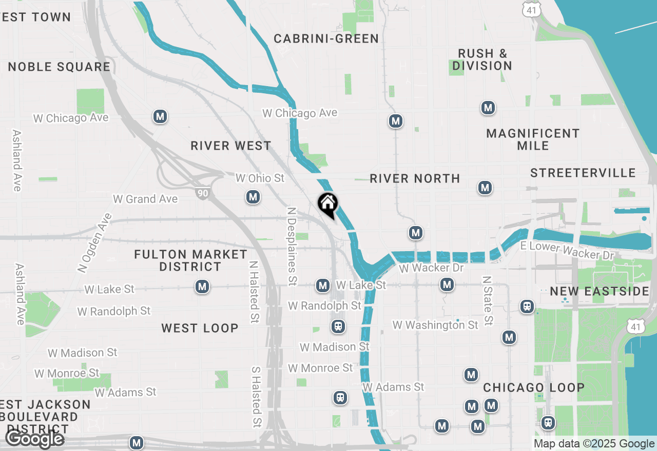 Map of 410 N Clinton Street, Chicago, IL 60654