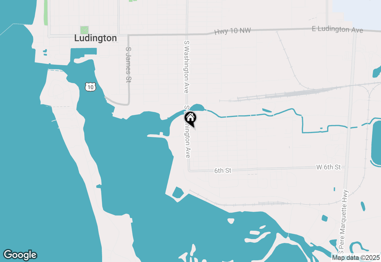 Map of 929 S Washington Avenue, Ludington, MI 49431