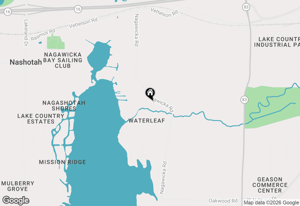 Map of 3519 Nagawicka Rd, Hartland, WI 53029