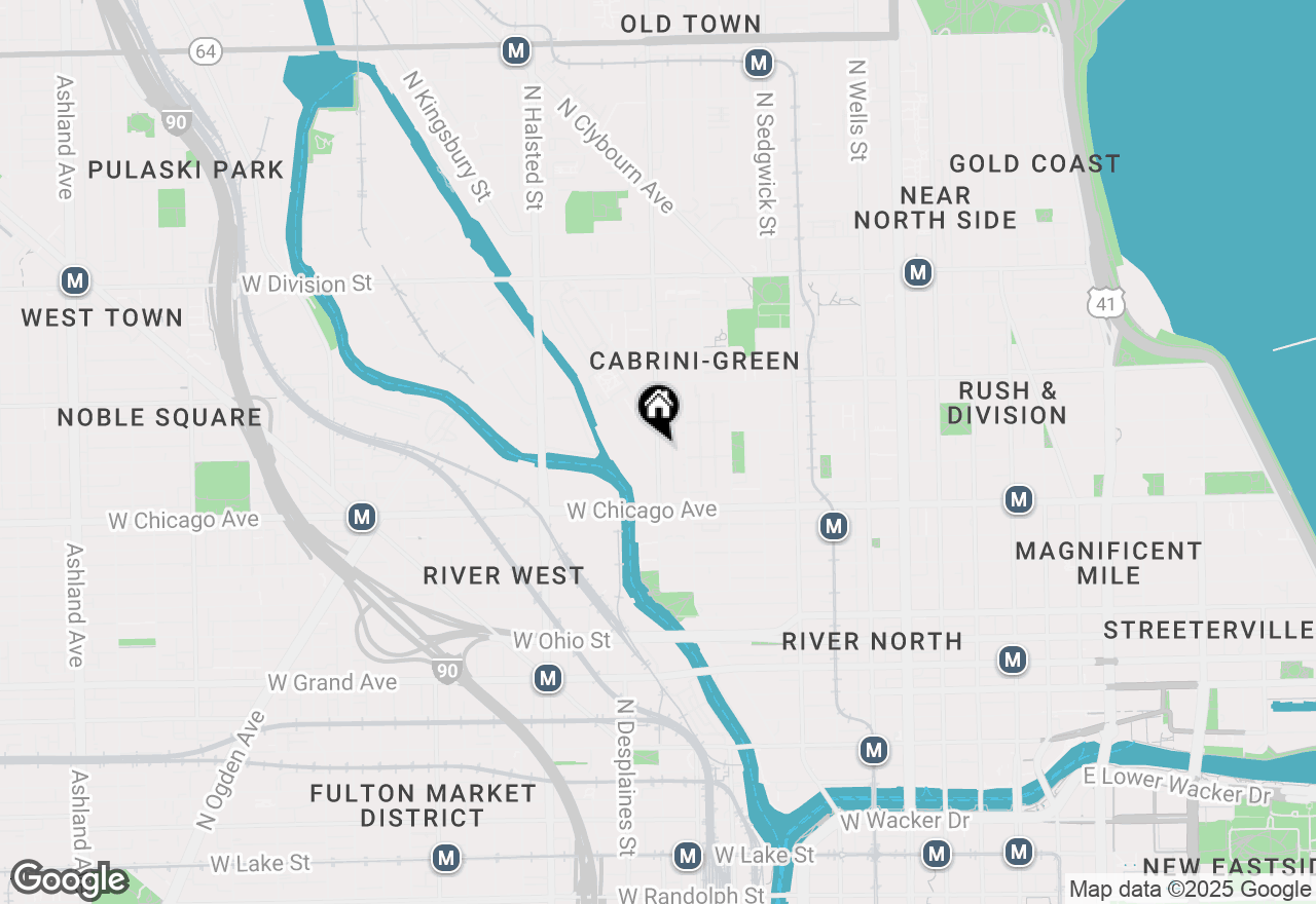 Map of 853 N Larrabee Street #213, Chicago, IL 60610