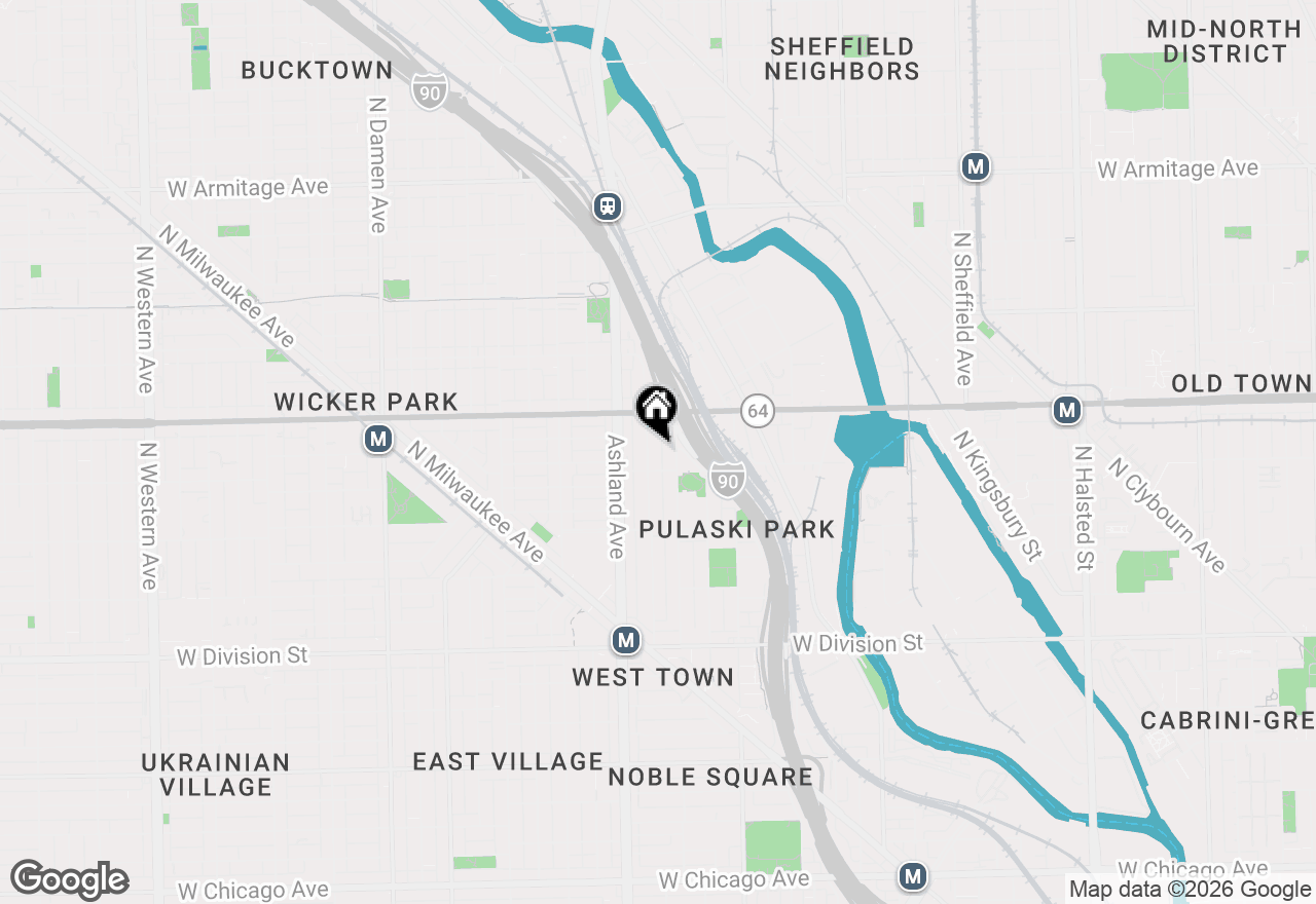 Map of 1519 N Bosworth Avenue #2, Chicago, IL 60642
