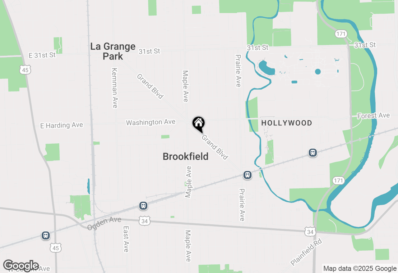 Map of 9118 Lincoln Avenue, Brookfield, IL 60513