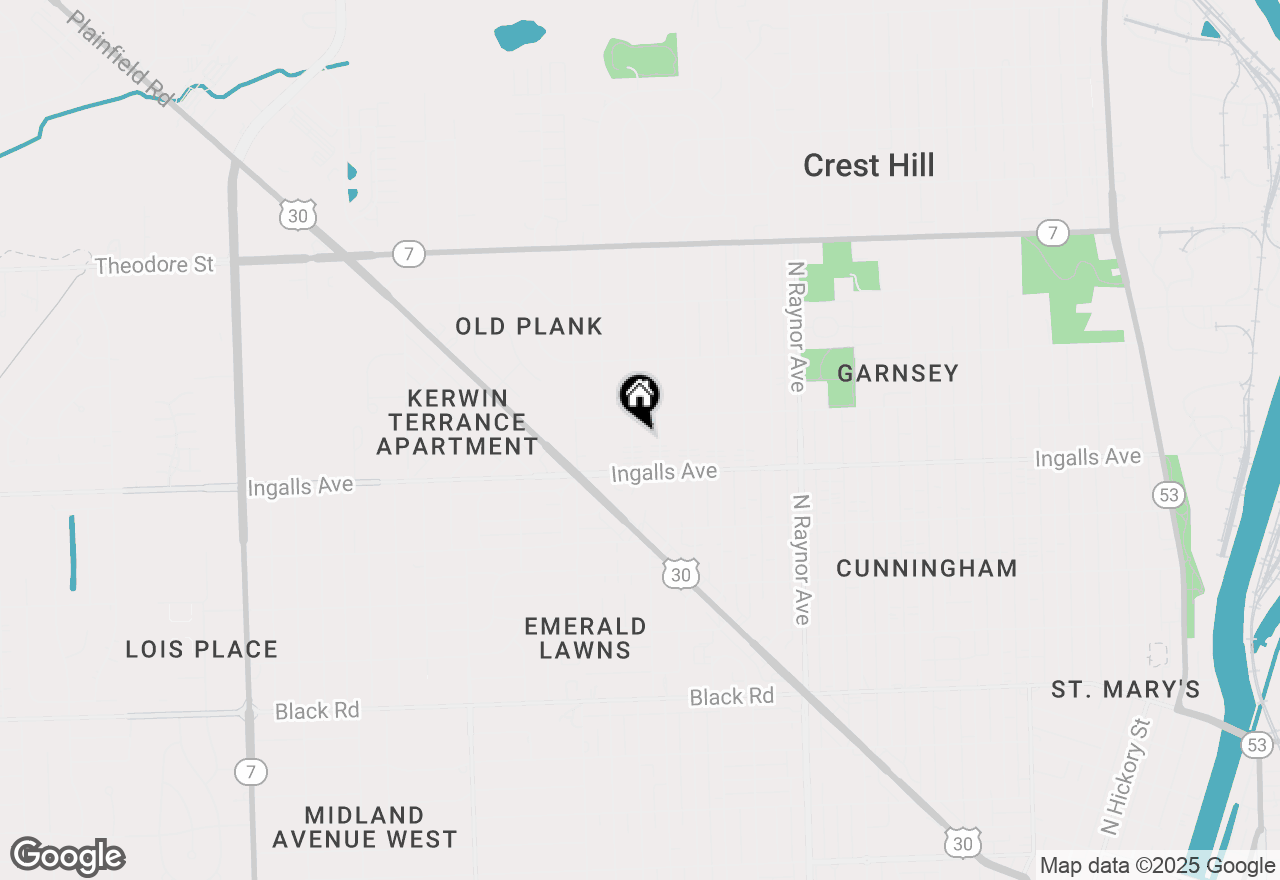 Map of 1210 Hosmer Street, Joliet, IL 60435