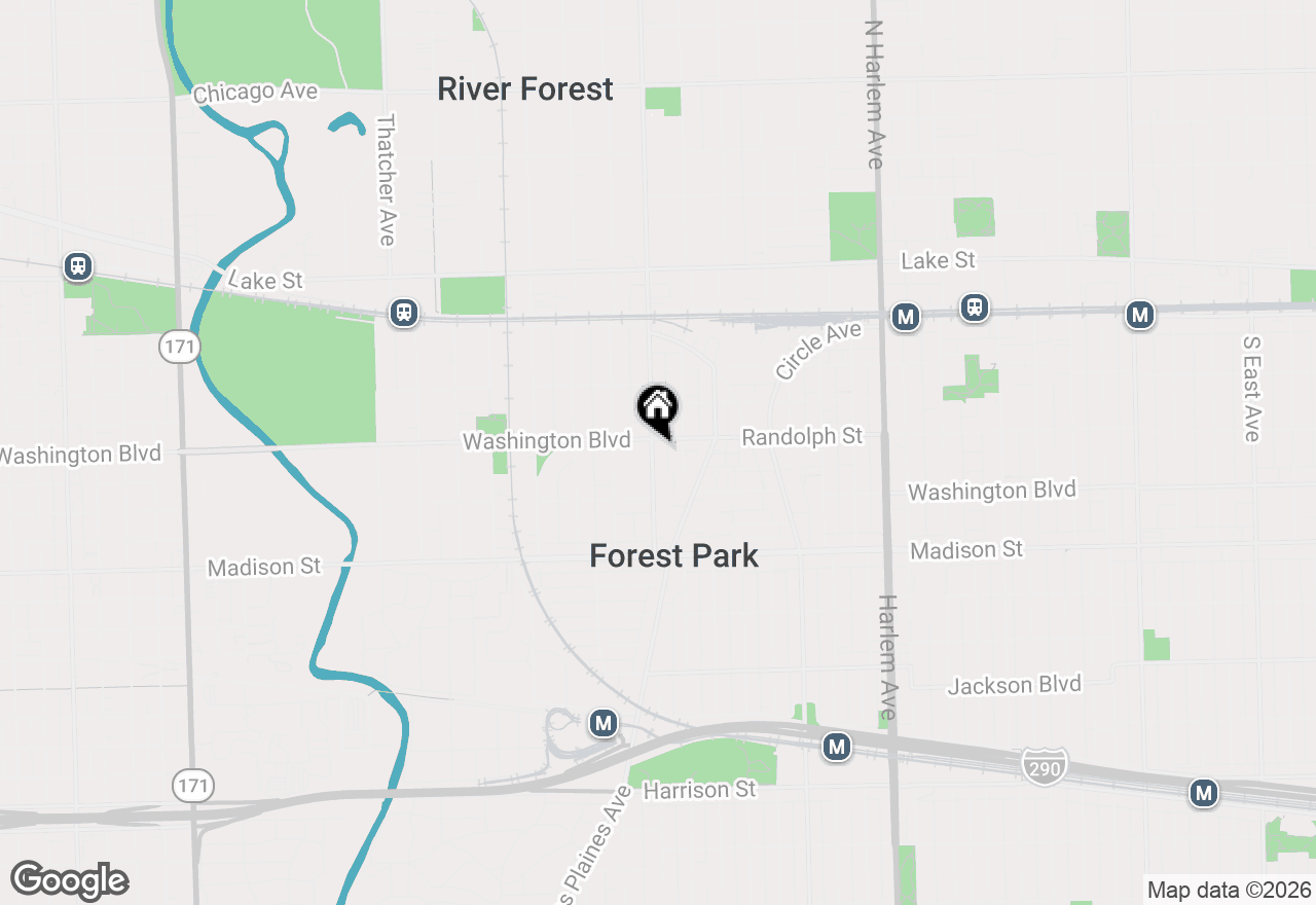 Map of 208 Lathrop Avenue, Forest Park, IL 60130