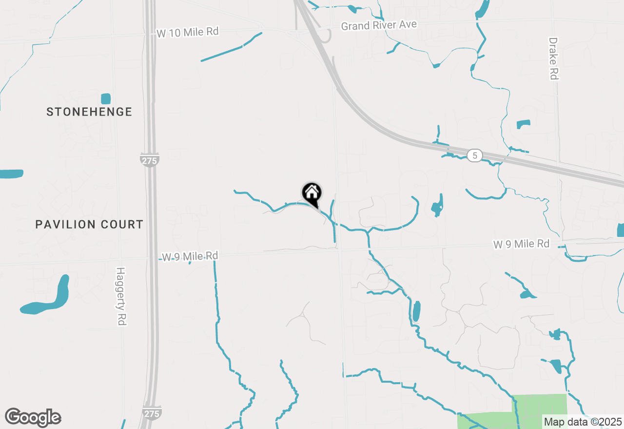 Map of 22590 Shadowglen Drive, Farmington Hills, MI 48335