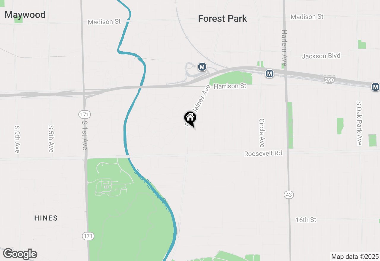 Map of 7741 Taylor Street, Forest Park, IL 60130