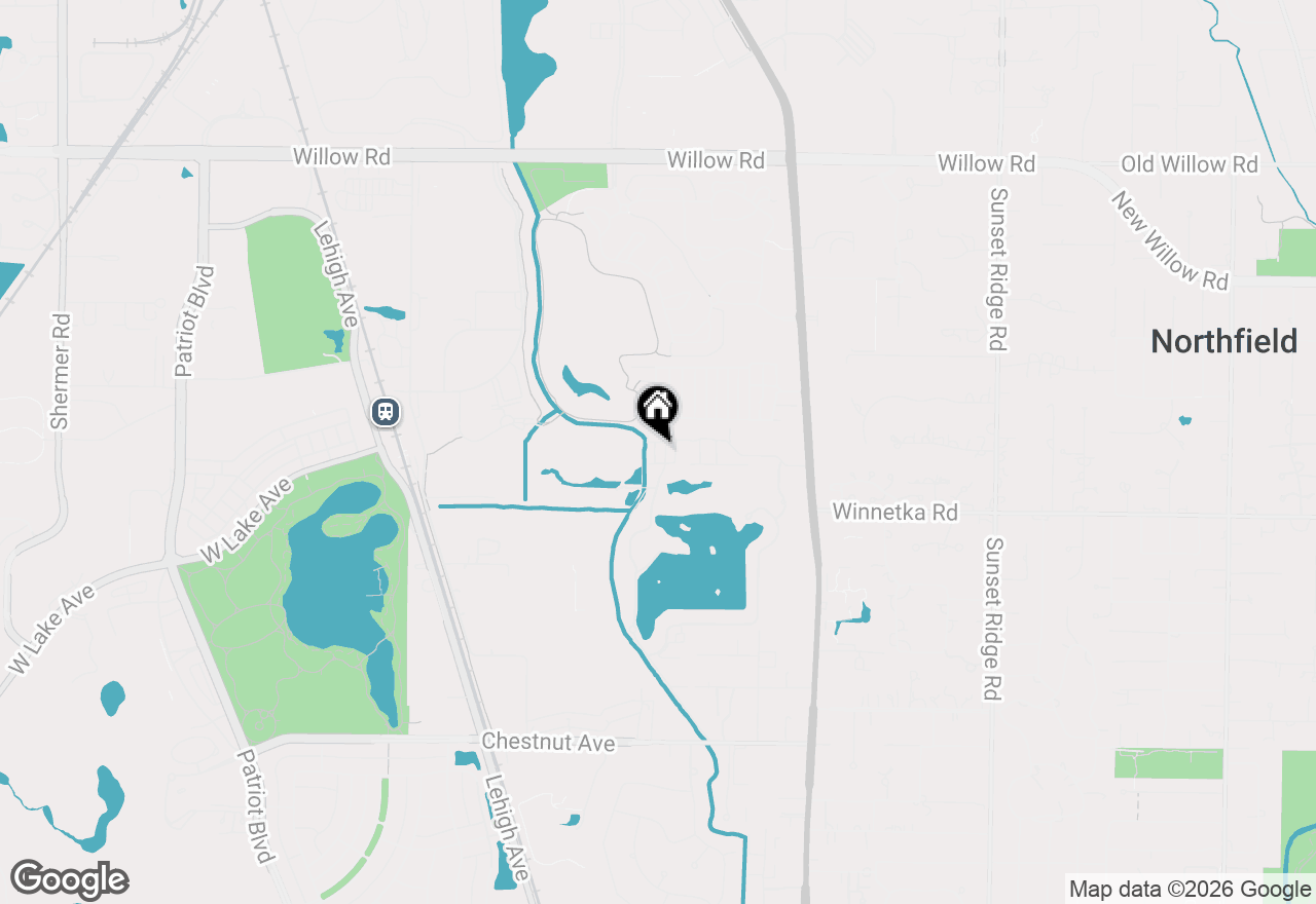 Map of 1836 Wildberry Drive #B, Glenview, IL 60025