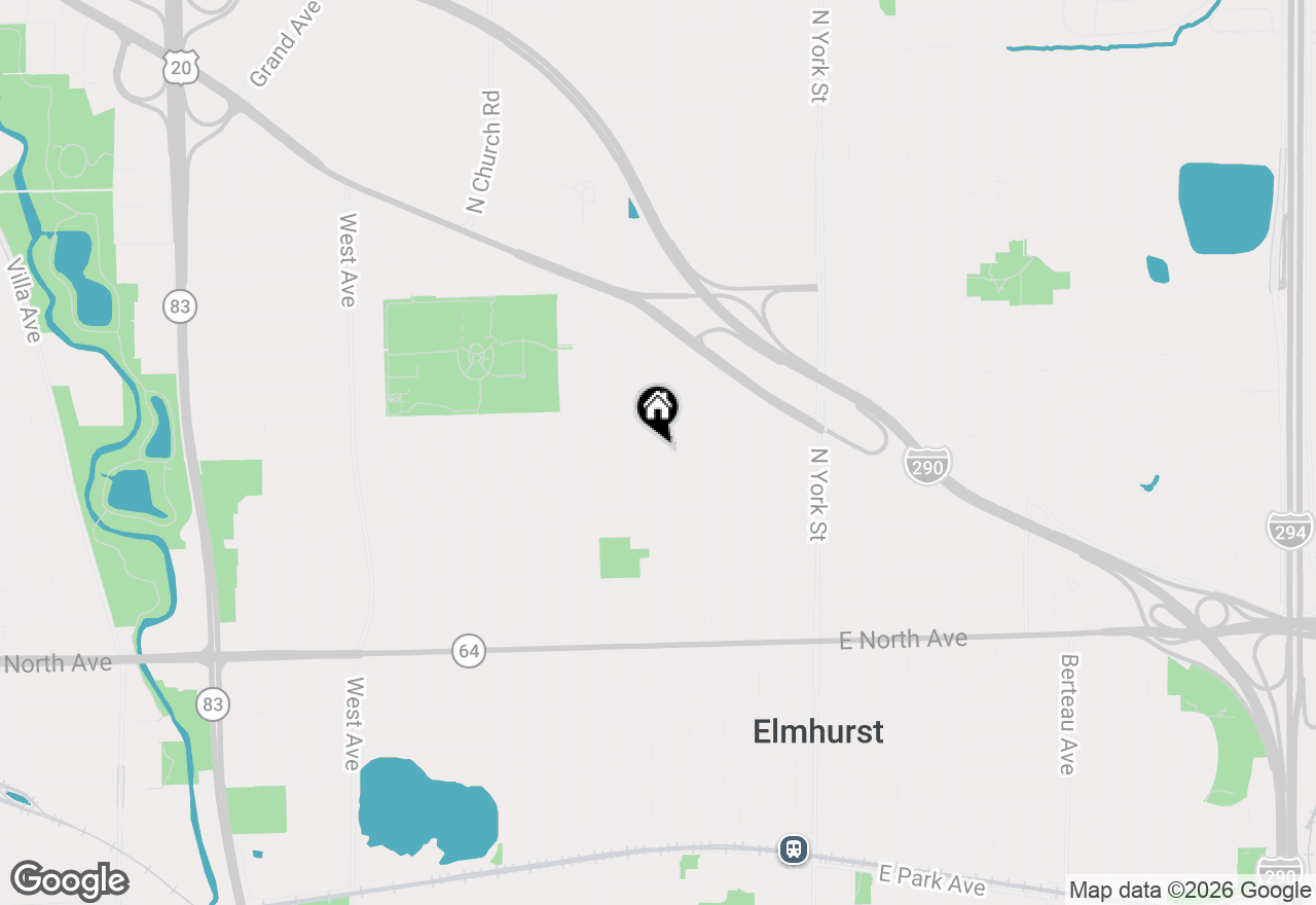 Map of 450 N Elm Avenue, Elmhurst, IL 60126
