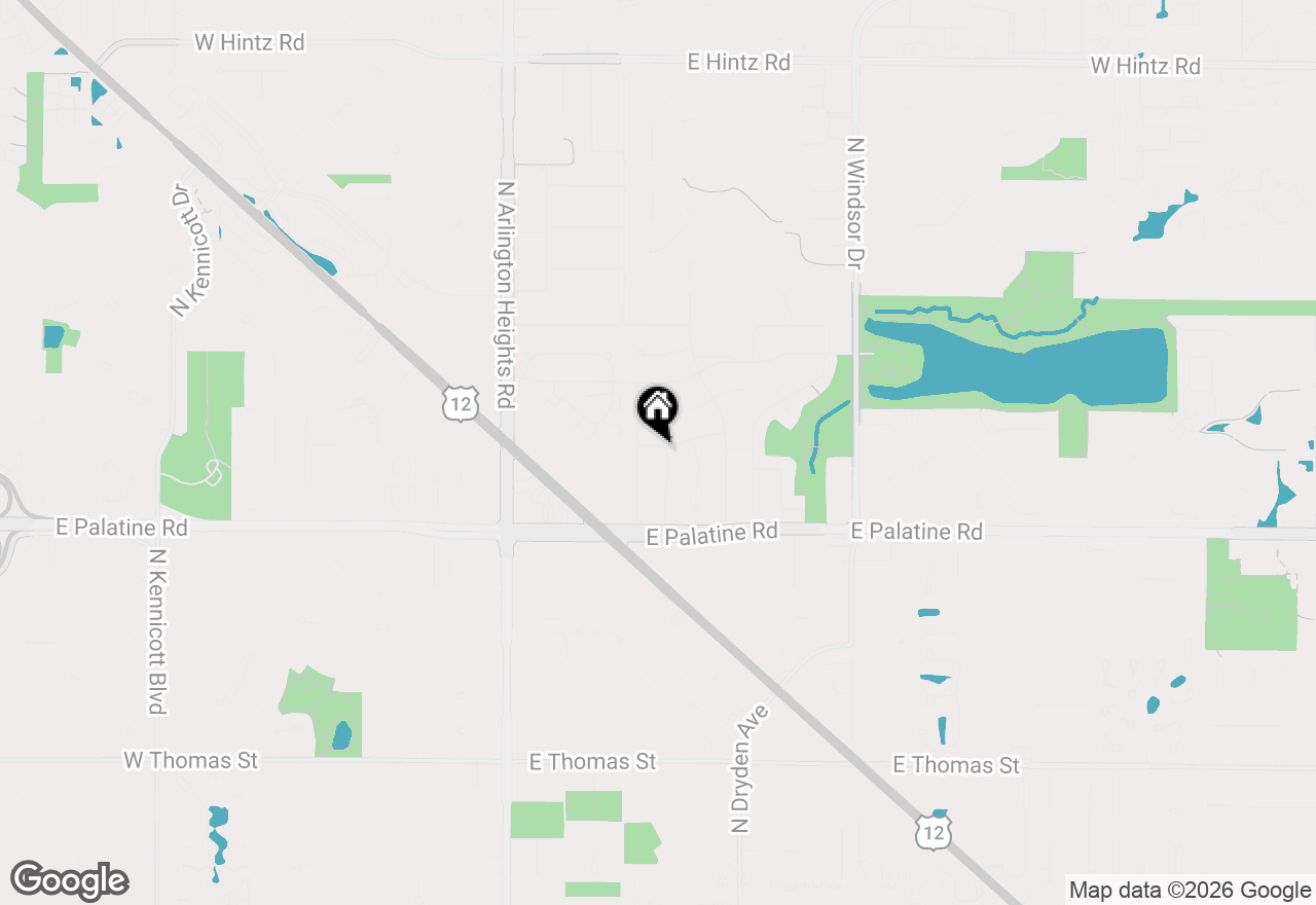 Map of 703 E Redwood Lane, Arlington Heights, IL 60004