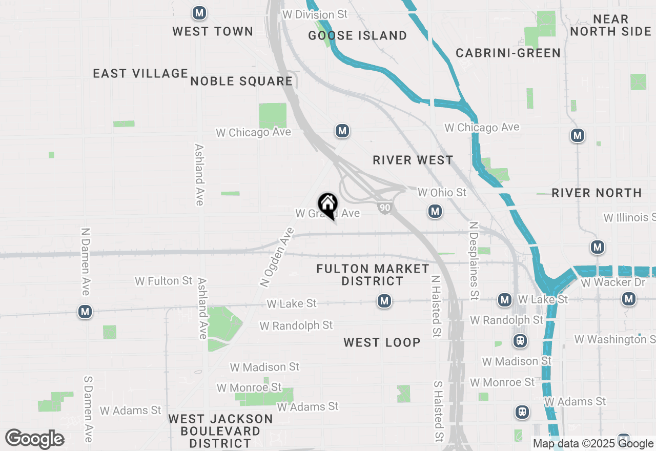 Map of 1146 W Hubbard Street #1E, Chicago, IL 60642
