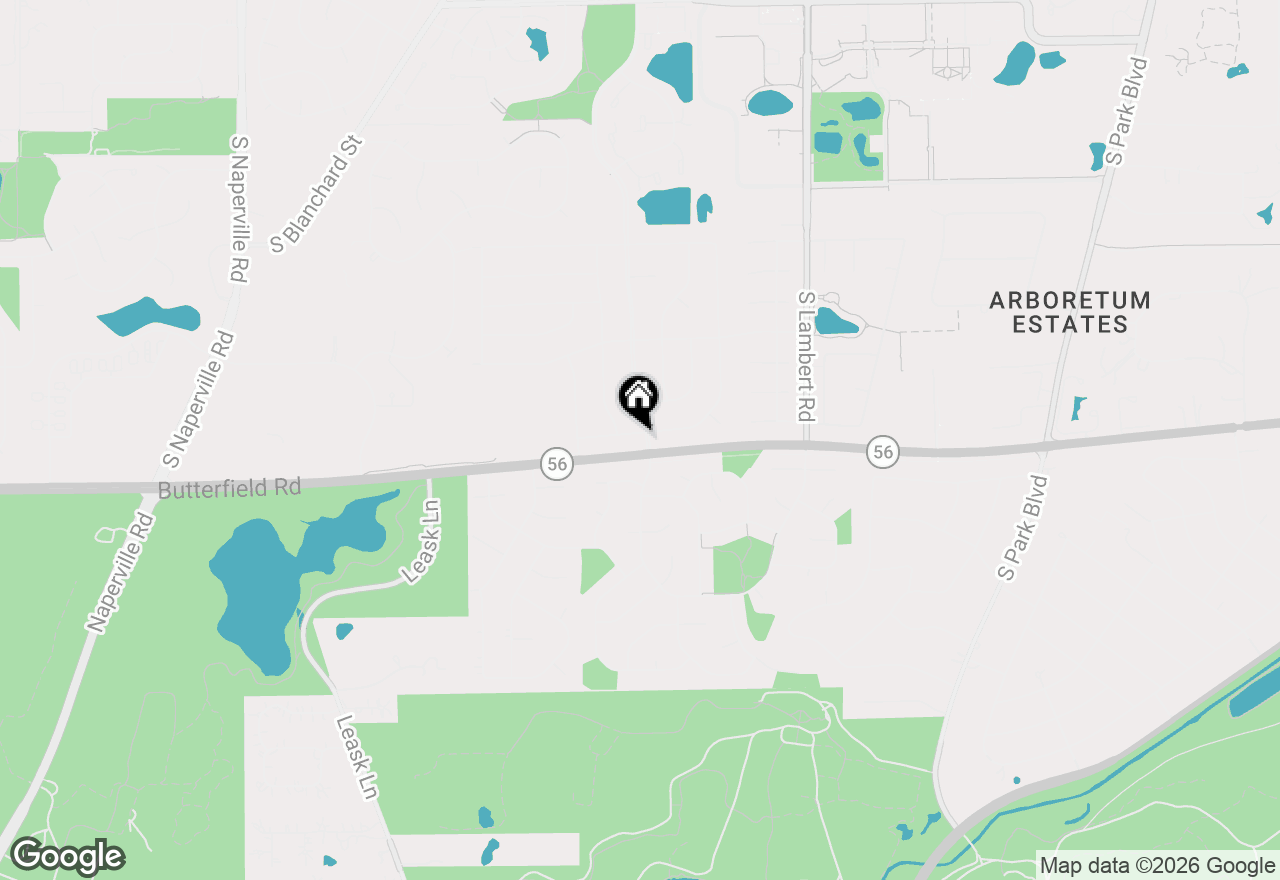 Map of 1580 College Lane S, Wheaton, IL 60189