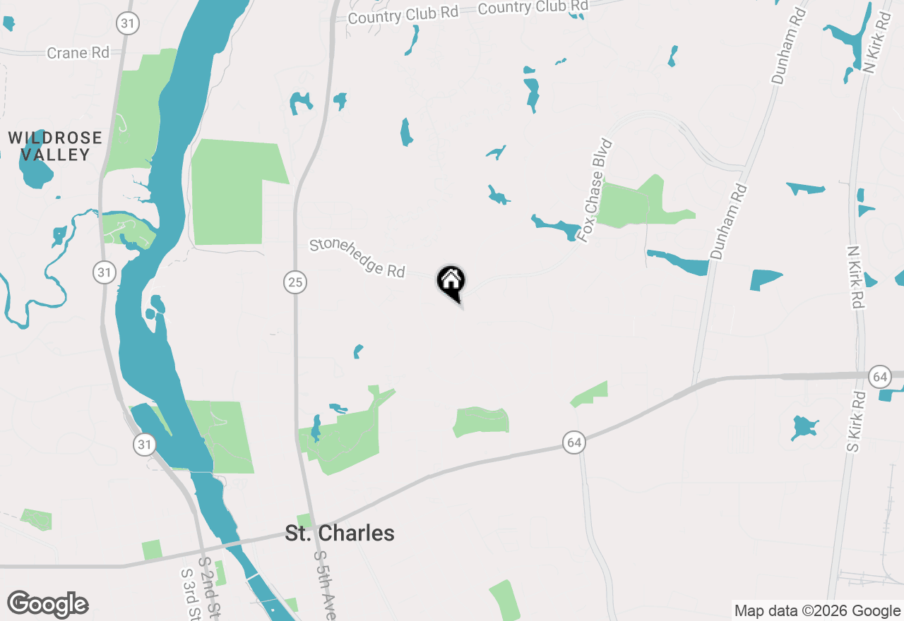Map of 1005 Stonehedge Road, St. Charles, IL 60174