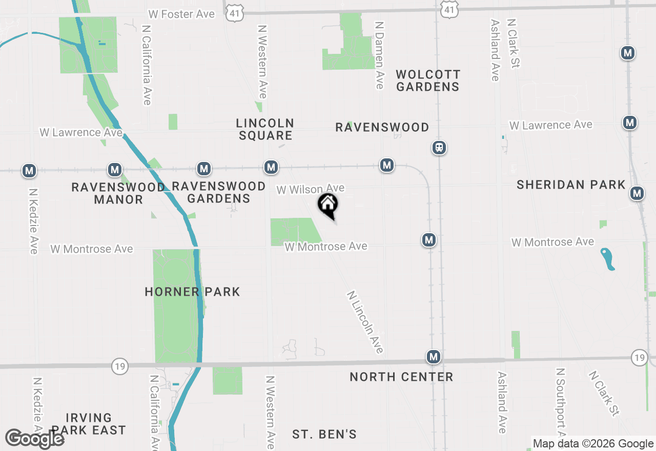 Map of 4443 N Leavitt Street #2S, Chicago, IL 60625