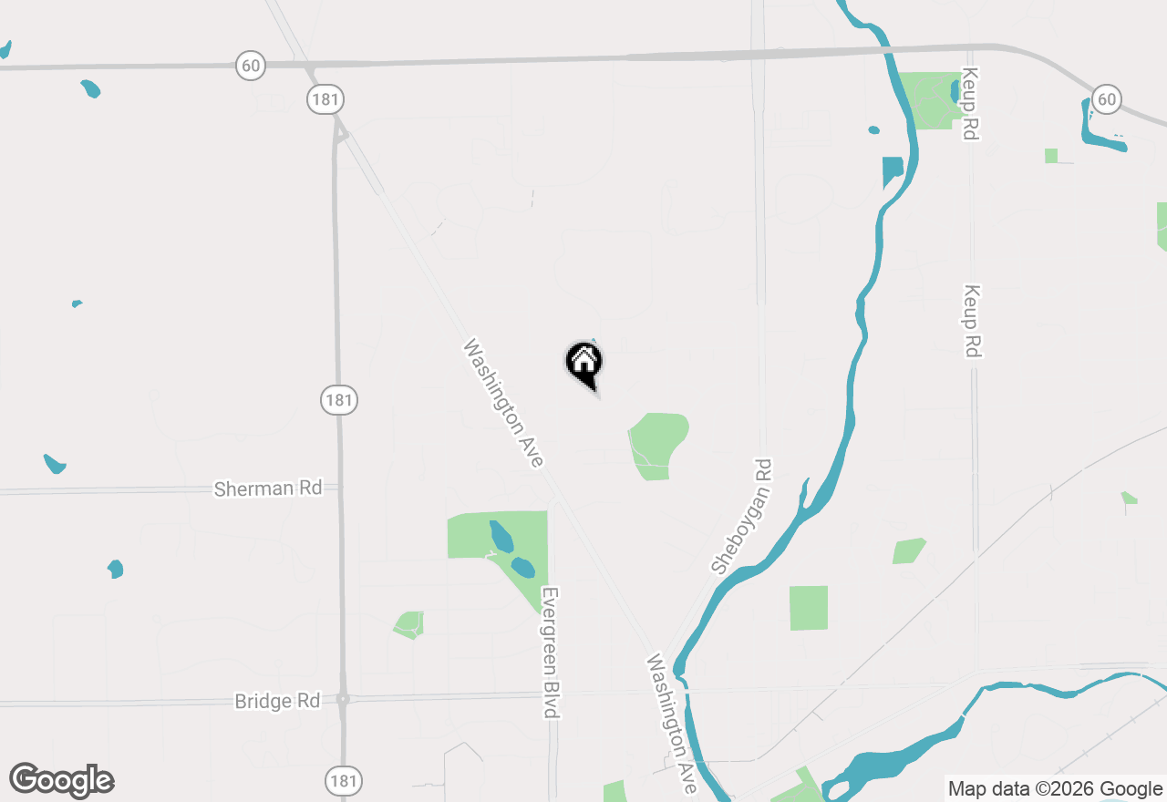 Map of N97W6684 Aspen St, Cedarburg, WI 53012