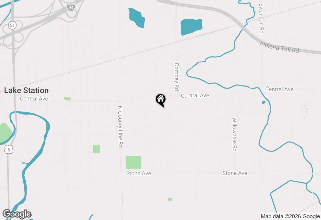 Map of 2718 Hickory Street, Portage, IN 46368