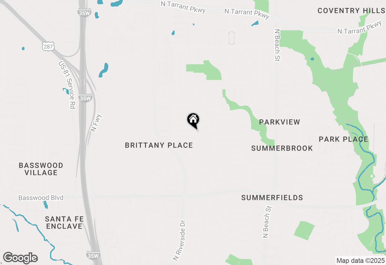 Map of 3825 Huckleberry Drive, Fort Worth, TX 76137