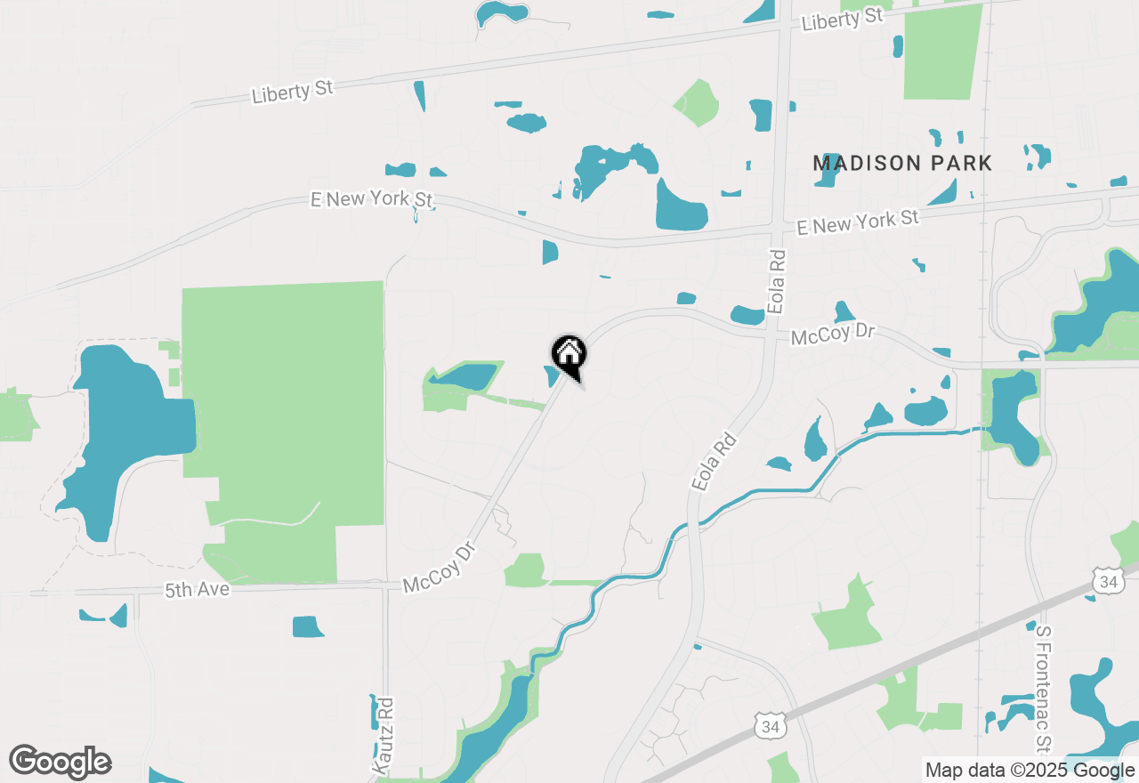 Map of 2530 Doncaster Drive, Aurora, IL 60504