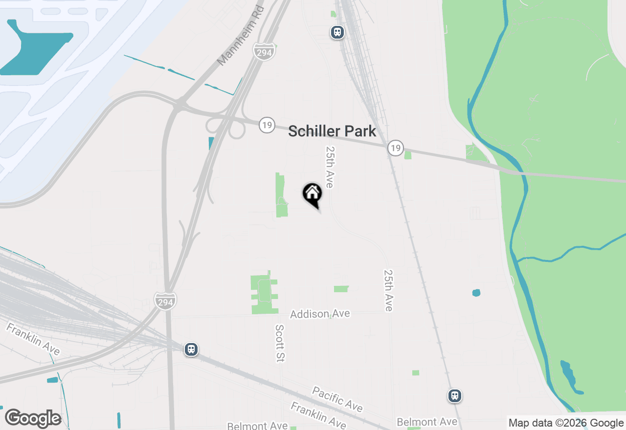 Map of 9837 Garden Court, Schiller Park, IL 60176
