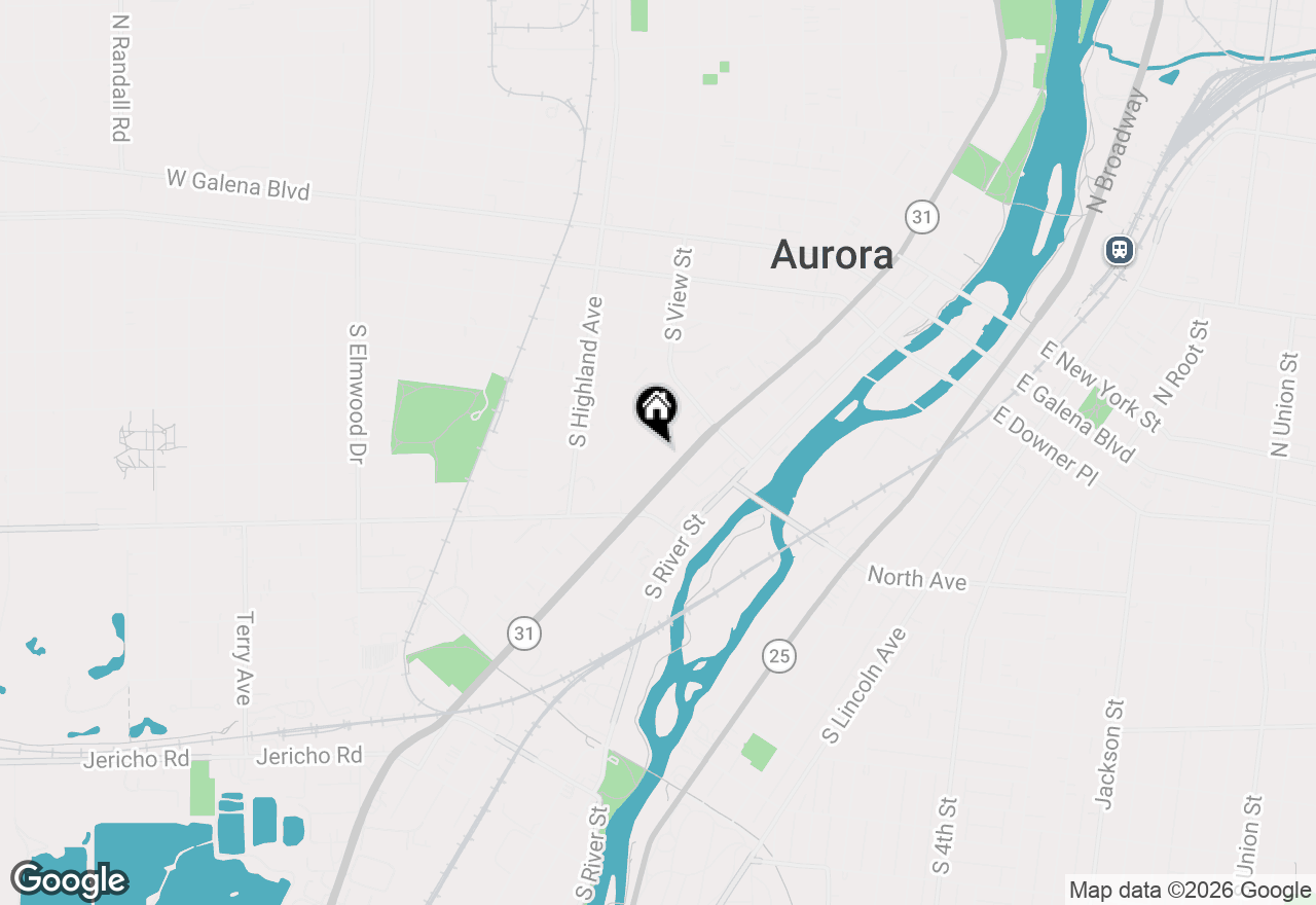Map of 354 Woodlawn Avenue, Aurora, IL 60506
